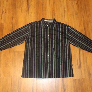 Vintage Makaveli Striped Button Down Shirt Sz. 2XL